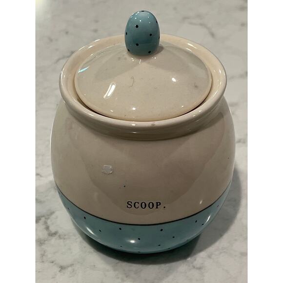 Rae Dunn Blue Polka Dot 5 Piece Artisan Collection Tea Set‎ - Picture 8 of 12